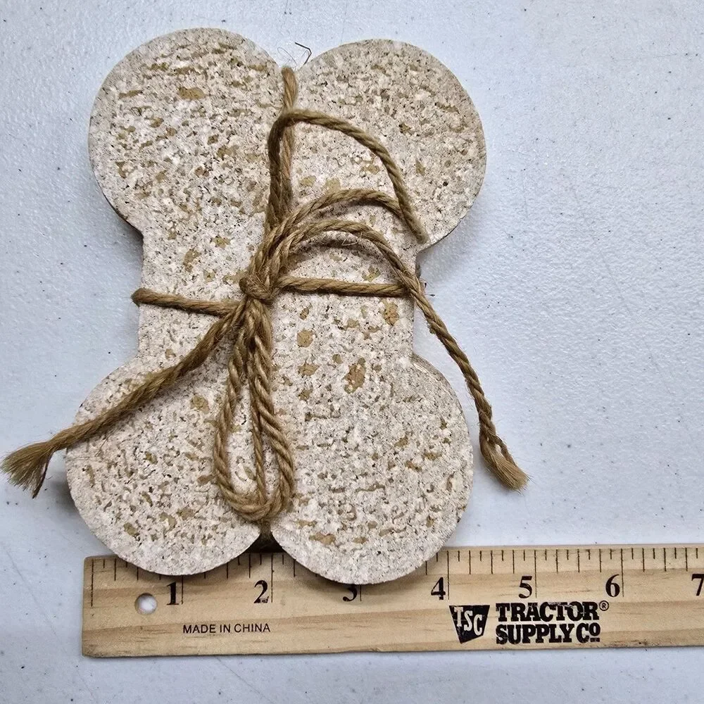 Vintage Dog Bone Shaped Cork/Rubber Coasters 4 Piece *Never Used